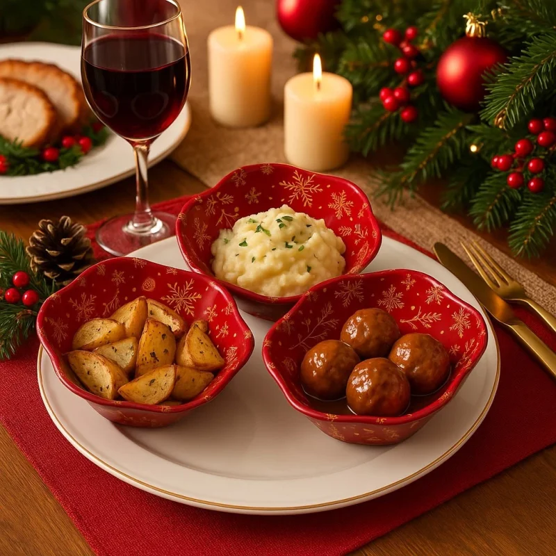 #30 Bandeja De Natal Decorativa Retangular/Redonda/Oval Mesa Natalina