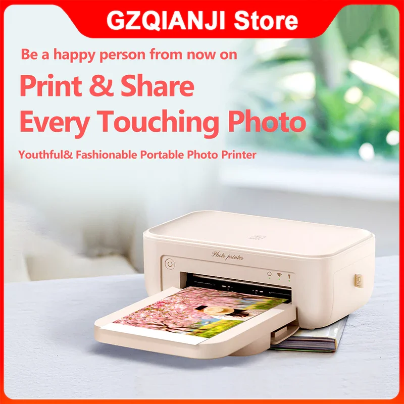 #32 Impressora Fotográfica Portátil HPRT CP4100 A Cores Impressão E Compartilhamento Cada Foto Ao Toque