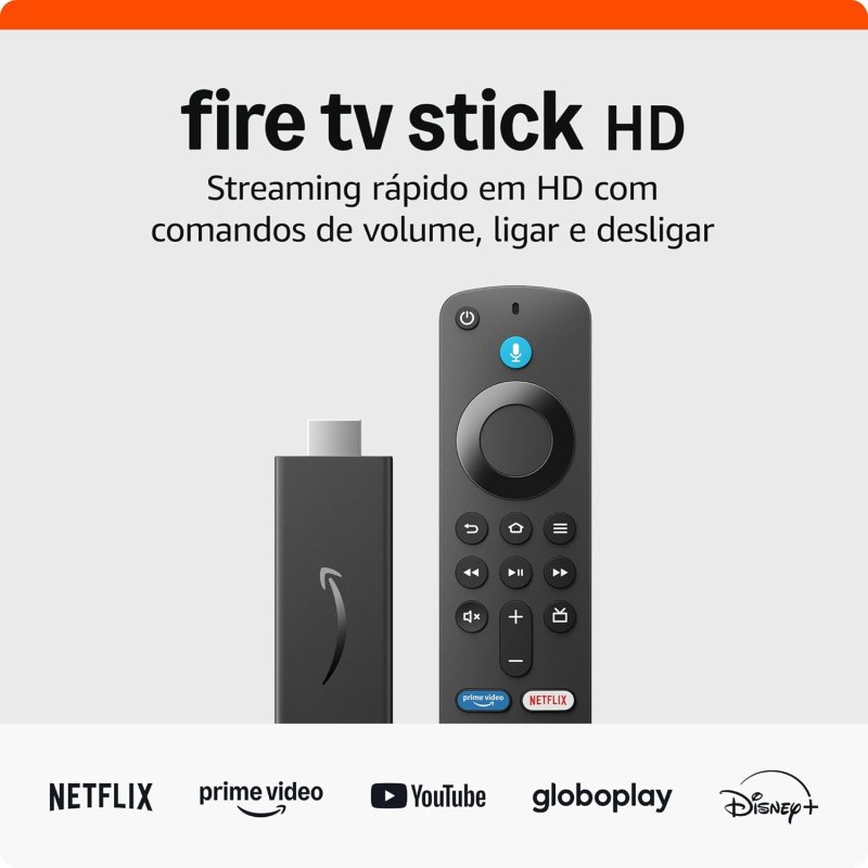 BLACK FRIDAY Fire TV Stick HD (Geração mais recente) | Com controle remoto por voz com Alexa (inclui comandos de TV), controles de casa inteligente e streaming em HD