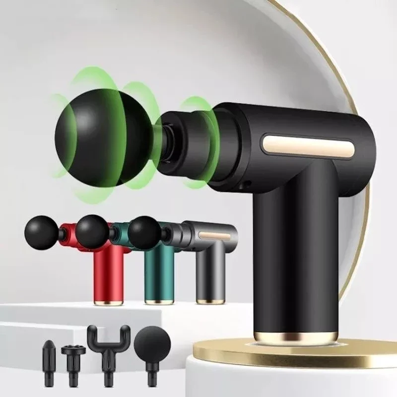 Pistola de massagem elétrica, massageador de tecidos MING